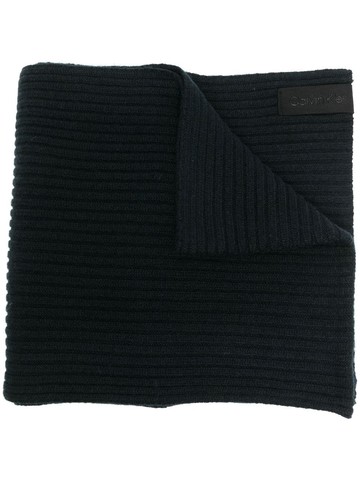 Calvin Klein - ribbed-knit cashmere-wool scarf - men - Wool/Cashmere - One Size - Black