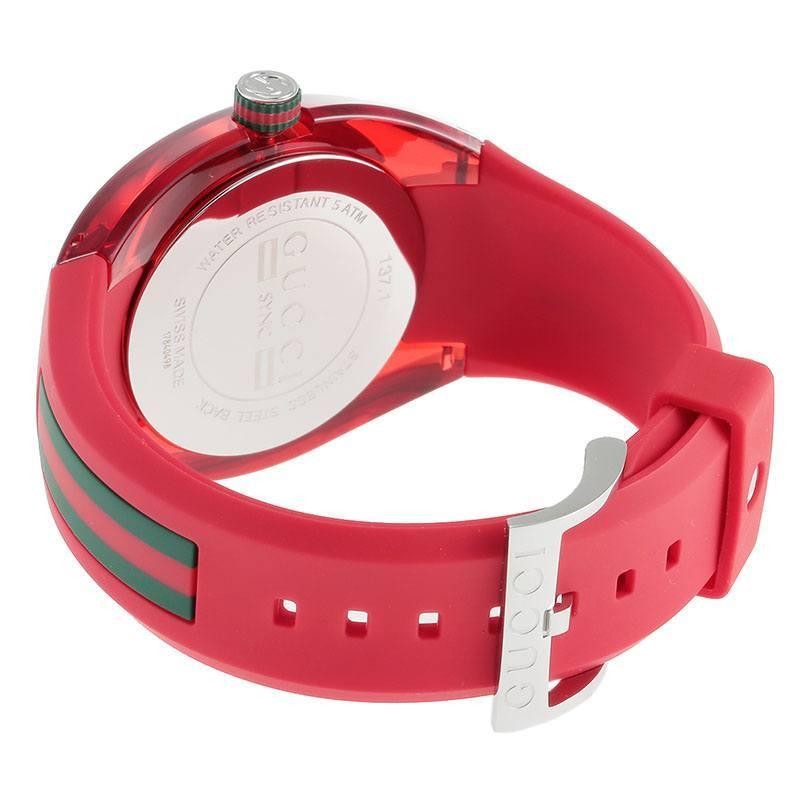 GUCCI YA137103A RED SYNC WATCH グッチ シンク メンズ腕時計 スイス製