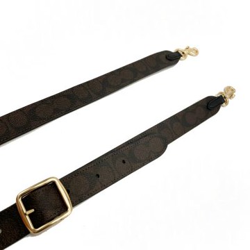 COACH 經典C LOGO斜揹帶/斜背帶(深咖)