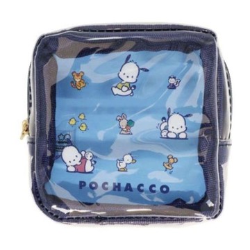 【震撼精品百貨】Pochacco 帕帢狗~日本三麗鷗Sanrio 帕恰狗方型透明小物收納包-復古*72157