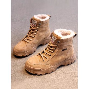 雪地靴女防滑馬丁靴雪地鞋短靴加絨靴子大碼棉靴女款鞋子保暖棉鞋