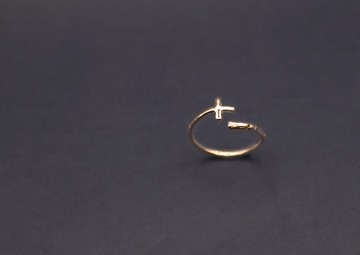 質感系列-十字架開口925銀戒