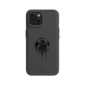 iPhone 15 SolidX 黑 - 迪士尼-星際大戰 Star Wars - R2D2-噴漆黑