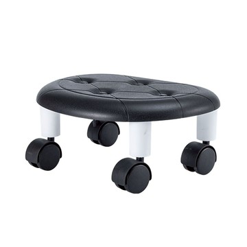 isona 愛收納 360度萬向滑輪矮凳  黑色  1個