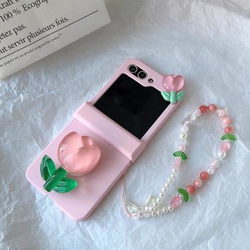 郁金香花朵支架適用三星ZFlip7fe手機殼w24filp手鏈條zflip7保護套zflip5鉸鏈ZFlip4全包zflip7折疊屏w25filp