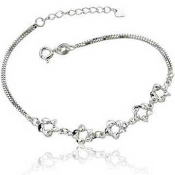 現貨+預購 925純銀手鍊 手環-獨特精緻時尚梅花圈風格母親節生日情人節禮物女配件73z22【獨家進口】【米蘭精品】