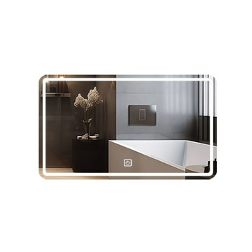 智能浴室鏡子衛生間化妝鏡洗手間發光觸摸屏led防霧壁掛帶燈方鏡[DD150110]