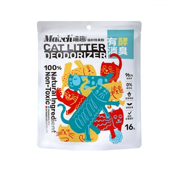 汪汪寶貝 喵趣 植物酵素貓砂除臭粉 160g (10g/16包入)