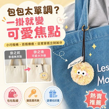 可愛毛球小掛件 柔軟蓬鬆包包吊飾 鑰匙圈兩用掛飾 送禮小物 女生包包配件 通勤上學背包吊飾 百搭療癒小物