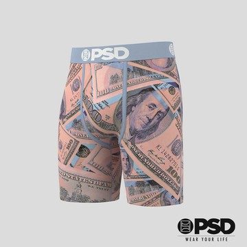 【PSD Underwear 官方旗艦店】MONEY- 平口四角褲-我愛錢錢-粉色