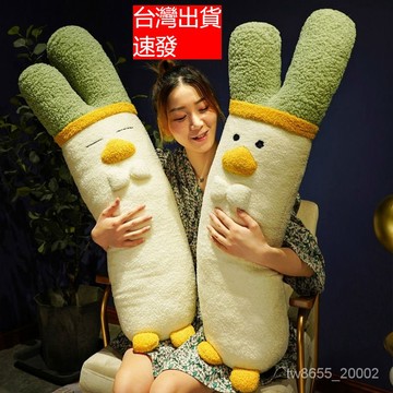台灣出貨 創意蔥鴨君 抱枕 大蔥鴨子公仔 睡覺玩偶 娃娃 搞怪 女 情侶生日禮物 長條抱枕 搞怪玩偶 交換禮物 毛絨玩具
