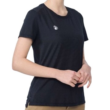 WILDLAND 女 彈性銀纖維抗菌拼接圓領衣.短袖吸濕排汗衫.銀纖維抗菌/Q QUICK DRY 快乾吸排/0B01623-54 黑色