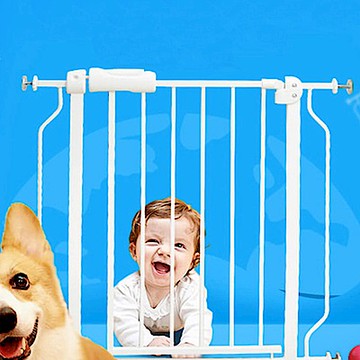 媽媽咪呀 雙向自動上鎖安全門欄/柵欄/圍欄-適用寬度74-87cm(寵物圍欄/寵物柵欄)加強穩固款