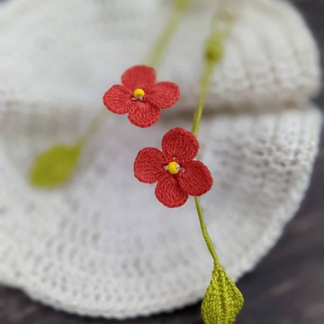 鉤針 編織 串珠 刺繡 耳環 可改夾式