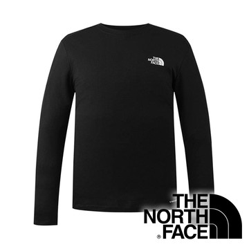 【THE NORTH FACE 美國】男圓領排汗快乾長袖上衣『黑』NF0A83UD 戶外 出國 旅遊 吸濕排汗 長袖 上衣