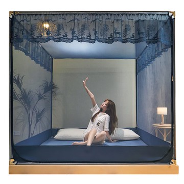 2021年新款加密加厚蚊帳蒙古包免安裝家用小孩防摔兒童可方便拆洗