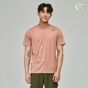 ADISI AL2311082男合撚超細纖維抑菌短袖圓領T(寬版)/豆沙粉