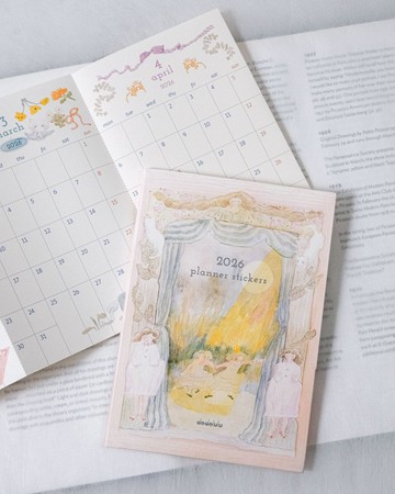 2026 月間月曆貼紙 | 適合 B6、A5 及 Traveler style 標準款