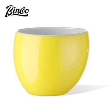 BINCOO 斜口陶瓷咖啡杯 手沖風味品鑒杯 馬卡龍色系感官聞香杯 適宜家用 辦公室 200ML