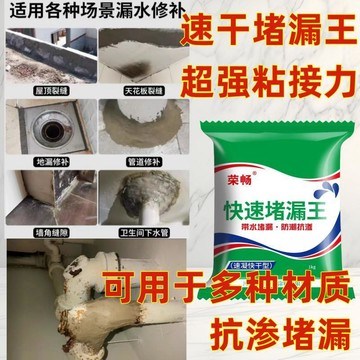 ✈速出貨🔥防水堵漏王水泥速幹快乾屋頂魚池衛生間地漏安裝水不漏小袋專用膠SIN