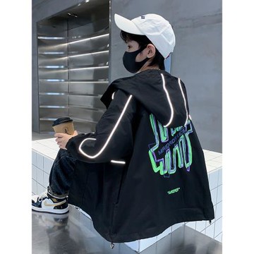 兒童裝男童春裝外套春秋款2026新款沖鋒衣中大童男孩帥洋氣春季潮