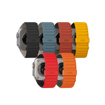 UAG Apple Watch 42/44/45/46/49mm 磁吸時尚雙色矽膠錶帶