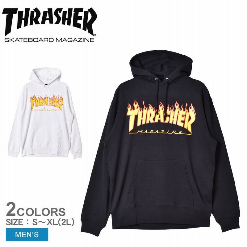スラッシャー パーカー メンズ FLAME フーディー スウェット