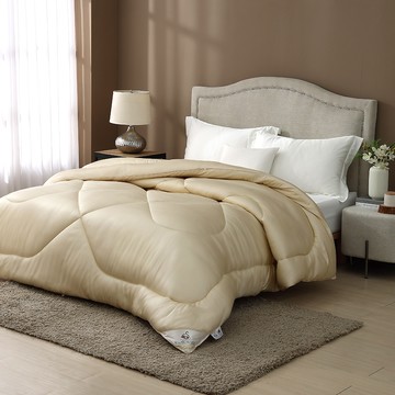 羊絨被 雙人6x7/300織美國棉表布/法拉極細羊絨被[鴻宇]台灣製