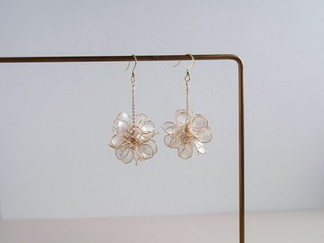 心花開 花球耳環-手作水晶花 樹脂飾品 禮物 閨蜜飾品