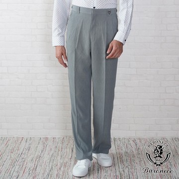 BARONECE 百搭商務打褶西褲_灰色(67128-03)