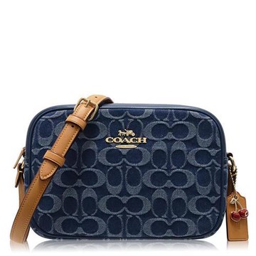 COACH 牛仔布 / 中款 / 相機 斜背包_藍色