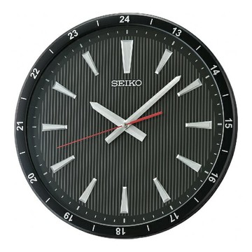 seiko SK037 精工鐘 (QXA802K) 立體刻度滑動式秒針靜音掛鐘 黑35cm｜樂天全館特惠中★指定刷卡回饋10%