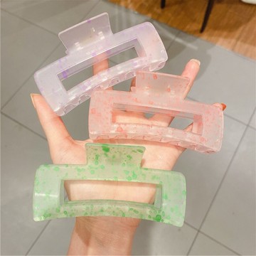 感人魚姬醋酸頭發抓夾后腦勺盤發鯊魚夾子年新款發夾