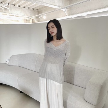 【Aa.chic出清2折起】V領軟料細針織上衣(三色).女裝/V領/細針織/上衣【C26731】