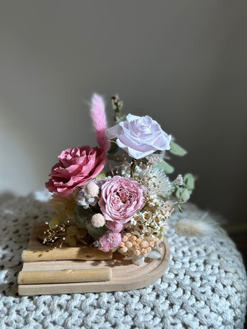 永生花名片座 辦公室療癒小物 新年禮物 開幕賀禮 代寫卡片