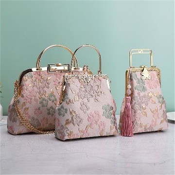 意心手工成品包浮雕泡泡布料提手包