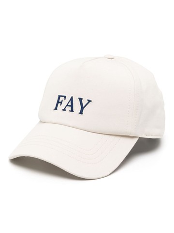 Fay - embroidered-logo baseball cap - men - Cotton - L - Neutrals