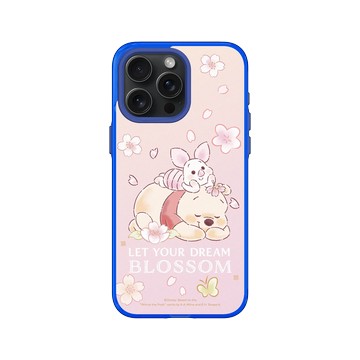 iPhone 15 Pro Max Clear 激光藍 - 迪士尼-小熊維尼 Disney Winnie The Pooh - 睡夢與花