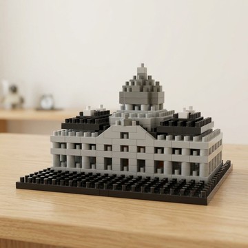 香港終審法院大樓微積木模型居家擺設