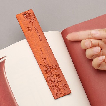 紅木質中國風創意禮物 復古典文藝流蘇科檀書簽 DIY定制LOGO刻字