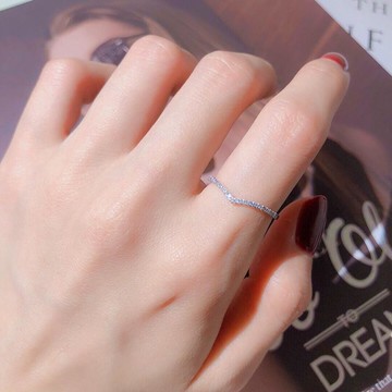ins戒指簡約氣質925純銀指環女潮日韓冷淡風關節食指超細款尾指戒