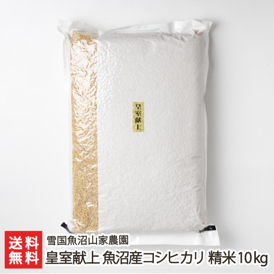 皇室献上 魚沼産コシヒカリ 精米10kg（5kg×2袋）雪国魚沼山家農園 料無料