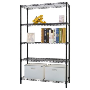 【品樂生活】35X90X240CM 五層架 烤漆霧黑/置物架/波浪架/收納架/鐵力士架/鐵架