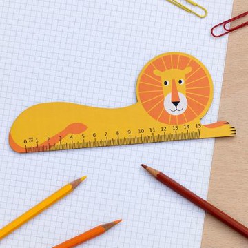 《Rex LONDON》木製文具量尺-獅子15cm-- 量尺 文具尺 可愛文具