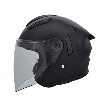 M2R VO-1 安全帽 VO1 素色 消光黑 加長鏡片 內襯可拆 內藏墨鏡 眼鏡溝槽 耳機槽 金屬排齒扣 4/3 半罩