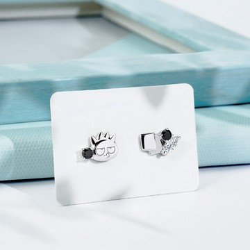 【STORY故事銀飾】Sanrio學院Mix系列-Bad Badtz-maru酷企鵝晶鑽純銀耳環