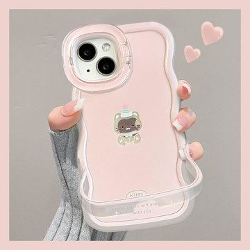 鏤空貓咪適用iphone17promax蘋果手機殼16硅膠14透明12支架15可愛