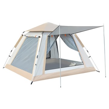 全自動天幕速開帳篷  4人  黑膠