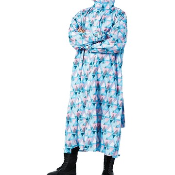 DongShen 東伸 戀戀三角大衣式雨衣 19-3  2XL  粉藍色