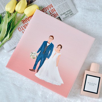 無框畫 似顏繪【加購商品區】情侶 禮物 客製